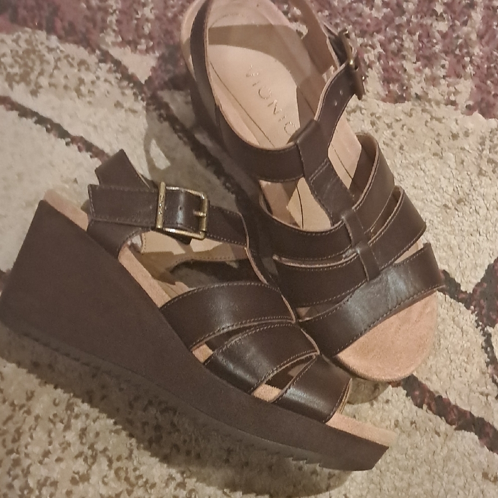 Vionic Dark Brown Leather Sandals - Picture 2 of 2